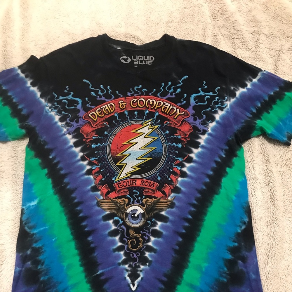 Dead & Company Tour Shirt 2015 Liquid Blue Size M